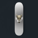 Skate Tabuleiro de Tabuleiro de Fumagem do Crânio Demôni<br><div class="desc">Este design pode ser personalizado escolhendo a opção personalizar para adicionar texto ou fazer outras alterações. Se este produto tiver a opção de transferir o design para outro item, certifique-se de ajustar o design para o ajustado, se necessário. Entre em contato comigo em colorflowcreations@gmail.com se desejar usar este design em...</div>