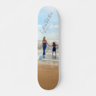 Skate Tabuleiro de Texto e Foto Personalizado - Seu próp
