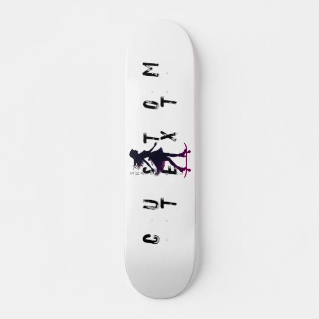 Skate Tabuleiro de texto personalizado, amante de skater (Frente)
