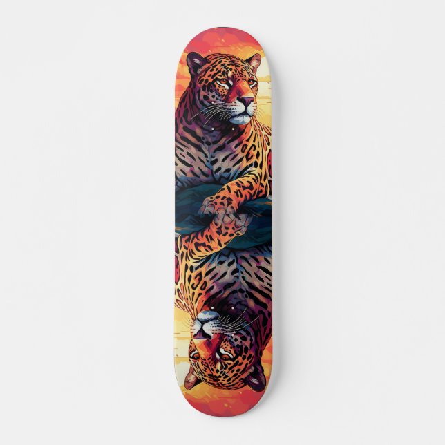 Skate Tabuleiro de Tigre Tropical da Imagem de Espelho l (Frente)