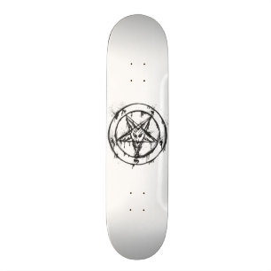 Skate Tabuleiro do Baphomet Branco