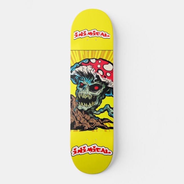 Skate Tabuleiro Inimível do Zombie Shroom (Frente)