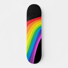 Skate Tabuleiro negro com Design Rainbow