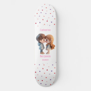Skate Tabuleiro Personalizado de Data de Casamento do Ca