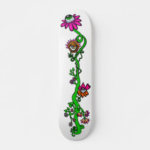 Skate Tabuleiro Personalizado Floral Eyeball