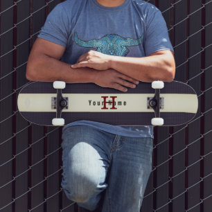 Skate Tabuleiro Roxo de Tom Vintage com o Nome HAMbyWG