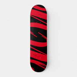 Skate Tabuleiro Único Preto e Vermelho