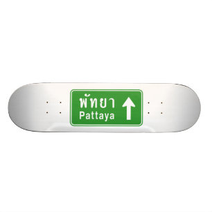 Skate ⚠ tailandês do sinal de tráfego da estrada do ⚠ de