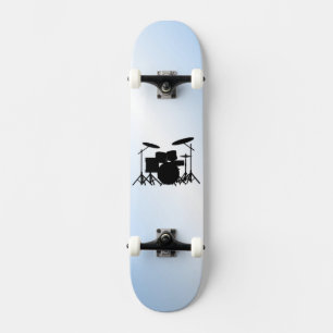 Skate Tambores Música Design Azul