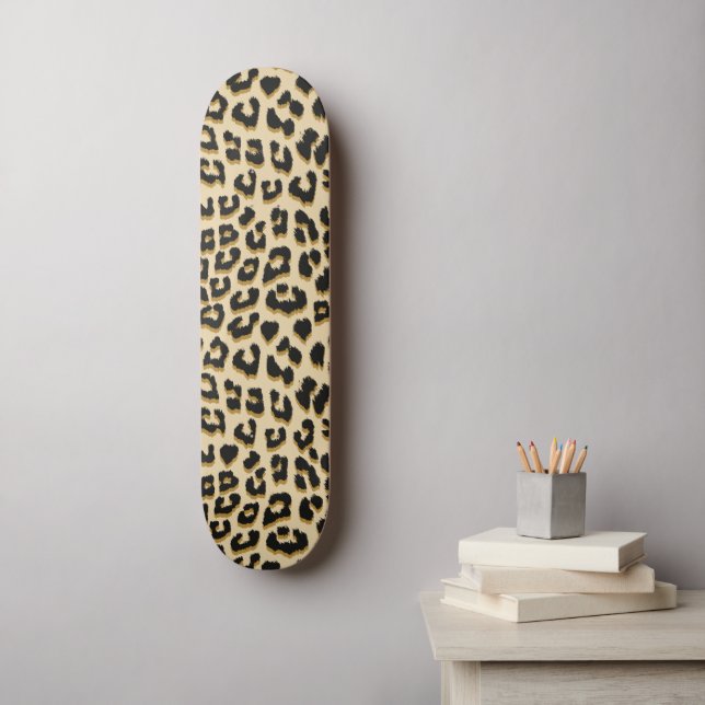 Skate Tan Leopard Print (Arte de parede)
