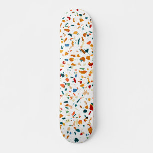 Skate Tan Terrazzo   Eclectic Quirky Confetti Painting
