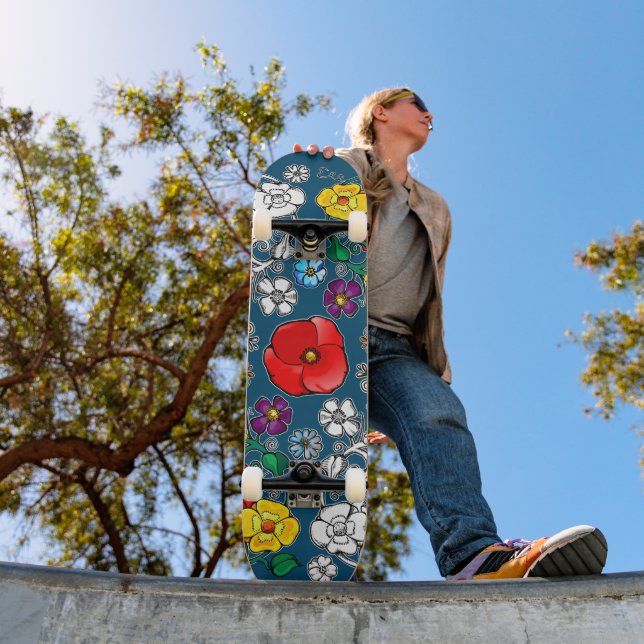 Skate Tapis de fleurs au coquelicot (Ao ar livre 1)