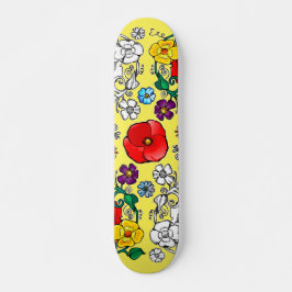 Skate Tapis de fleurs au coquelicot