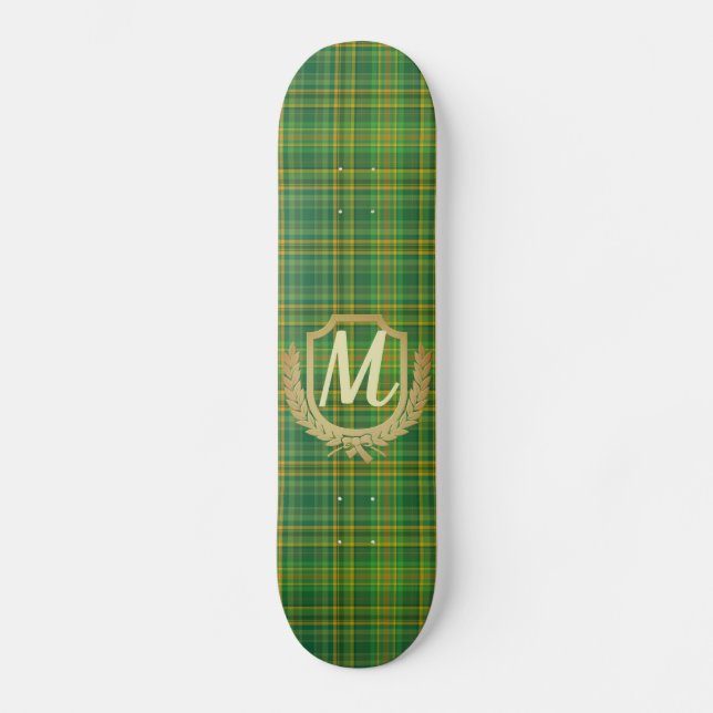 Skate Tartan Verde Rico (Xadrez) Personalizado (Frente)