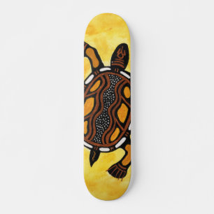 Skate Tartaruga - Pintura de Arte Inspirada Aboriginal