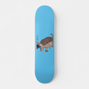 Skate Tatu bonito com desenho de boné de formatura