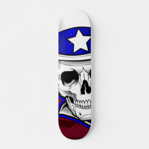 skate - Tatuagem do crânio Vestindo o chapéu