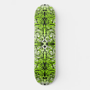 Skate Tatuagem Tribal Céltica Inspirada em Verde Florest