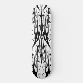 Skate Tatuagem Tribal Elegante Digital Preto e Branco