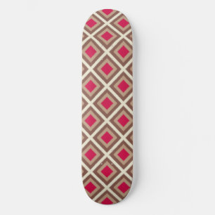 Skate Taupe, Leve Taupe, Diamantes de Ikat Rosa Quente S