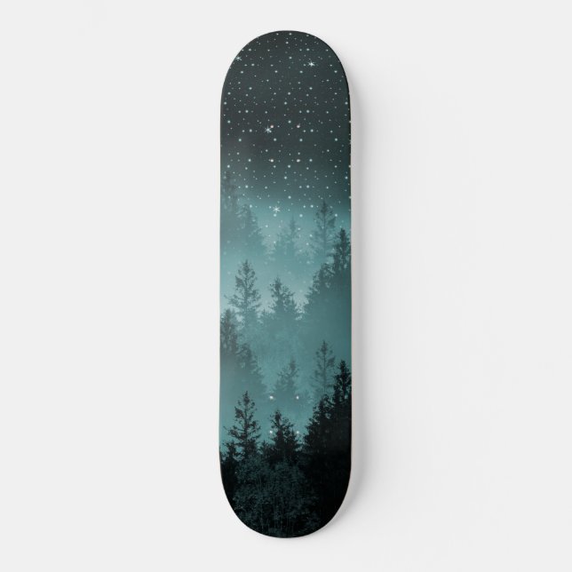 Skate Teal Forest Galaxy Dream #1 #decor #art (Frente)