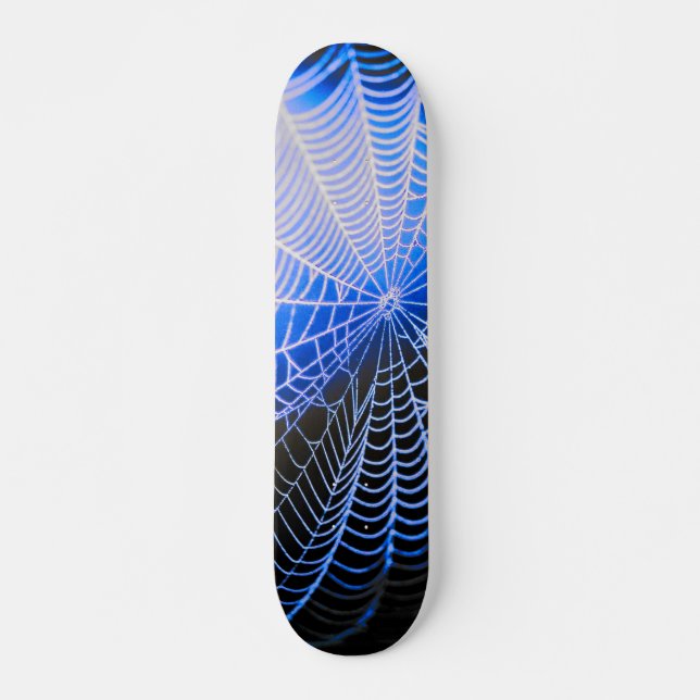 Skate Teia de Aranha Assustadora Azul Preta (Frente)