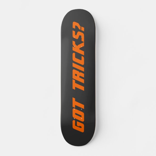 Skate TEM TRUQUES? - Nitidez Neon Orange a preto (Frente)