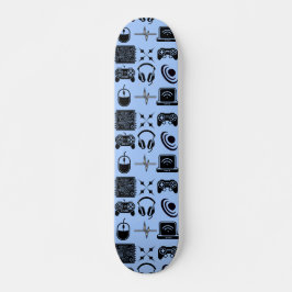 Skate Tema de jogos Preto e Branco