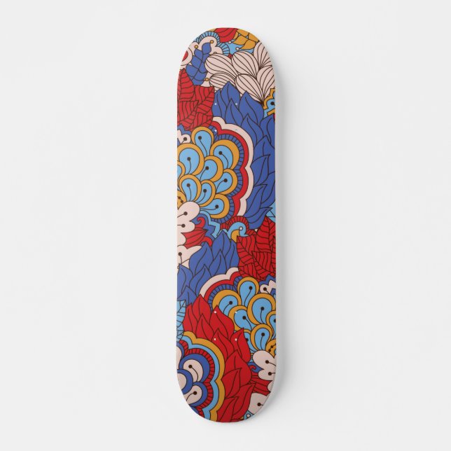 Skate Tendy Colorful Fun Modern Abstrato Floral Standard (Frente)