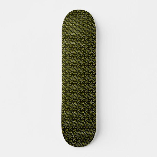 Skate Terrazzo Star v2 - Preto e Amarelo (Frente)
