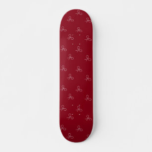 Skate Tesoura desenhada à mão em vermelho maroon