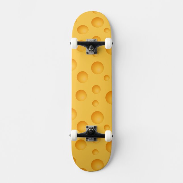 Skate Teste padrão amarelo do queijo (Frente)