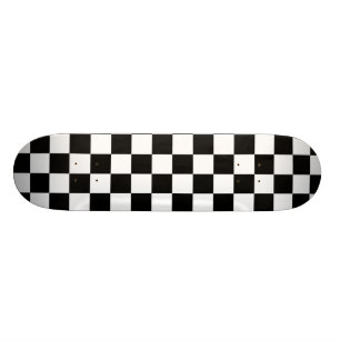 Skate Teste padrão Checkered preto e branco