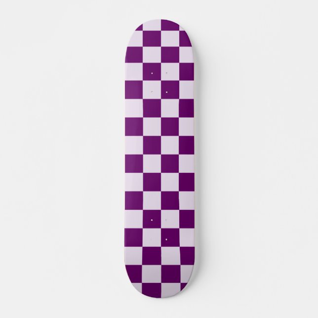 Skate Teste padrão Checkered roxo (Frente)