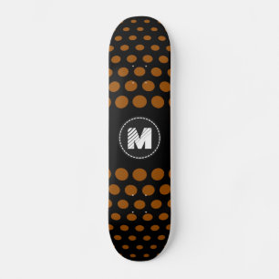 Skate Teste padrão de bolinhas de Brown do monograma