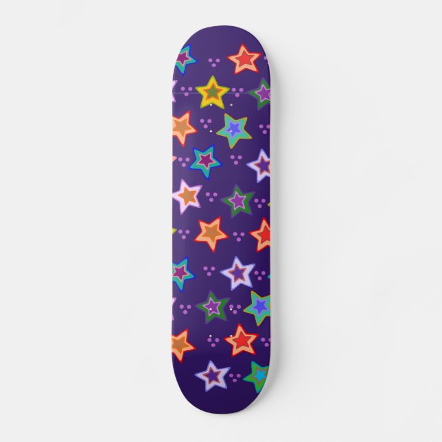 Skate Teste padrão de estrela colorido (Frente)