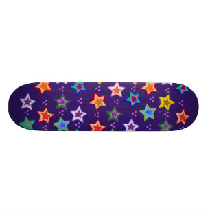 Skate Teste padrão de estrela colorido