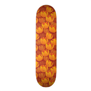 Skate Teste padrão de flor dourado