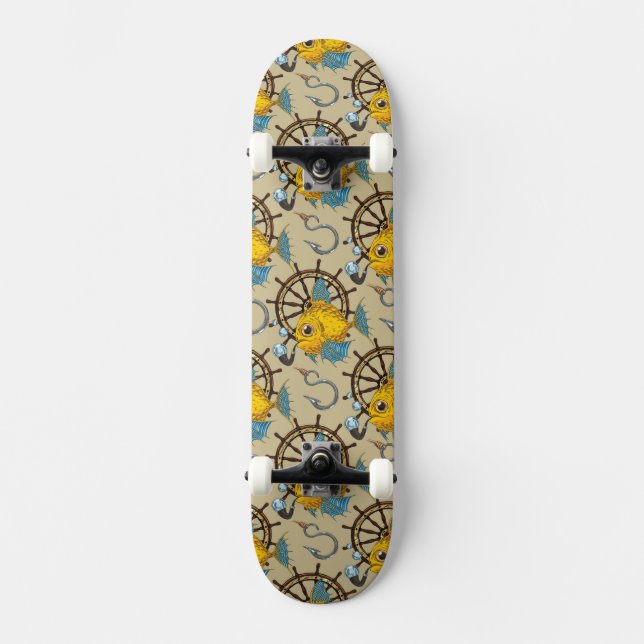 Skate Teste padrão do capitão de mar peixe (Frente)