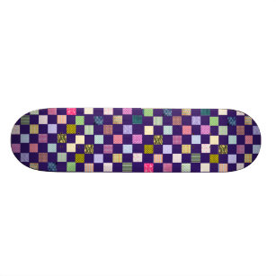 Skate Teste padrão do tabuleiro de damas do arco-íris