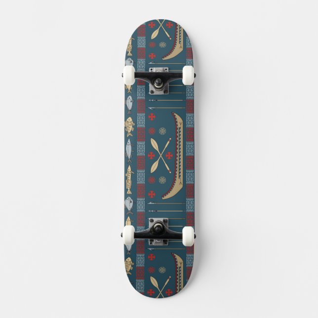 Skate Teste padrão étnico da pesca (Frente)