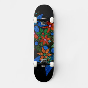 Skate Teste padrão floral na moda #6