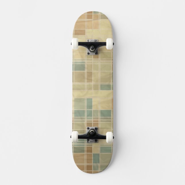 Skate Teste padrão geométrico retro (Frente)