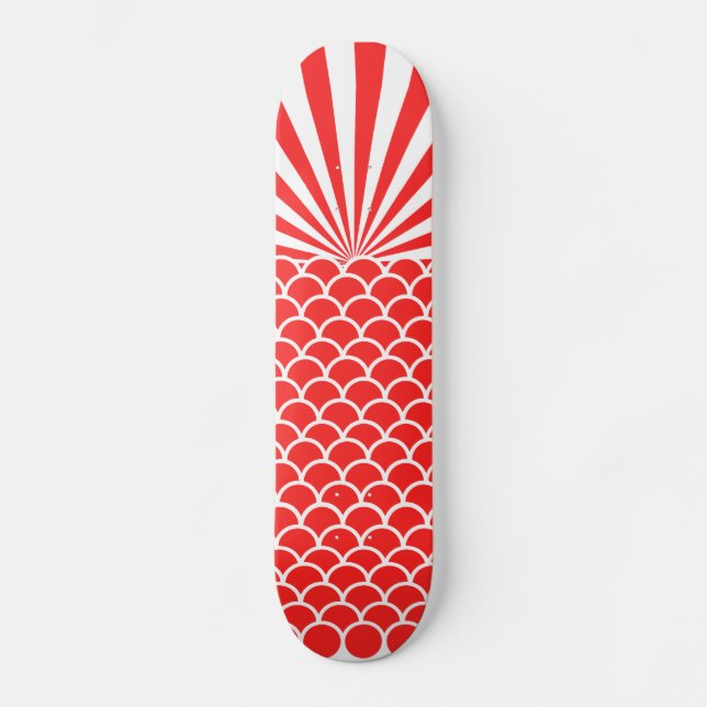 Skate Teste padrão inspirado japonês vermelho de Sun de (Frente)