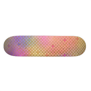 Skate Teste padrão Pastel colorido da sereia de Ombre do