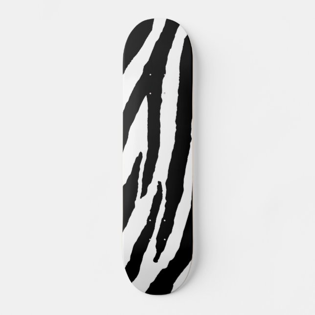 Skate Teste padrão preto e branco na moda da zebra (Frente)