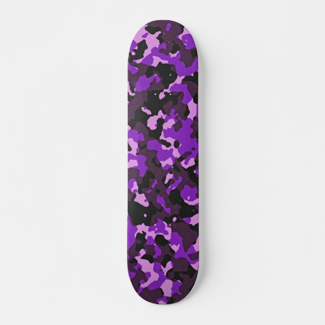 Skate Teste padrão roxo da camuflagem (Frente)