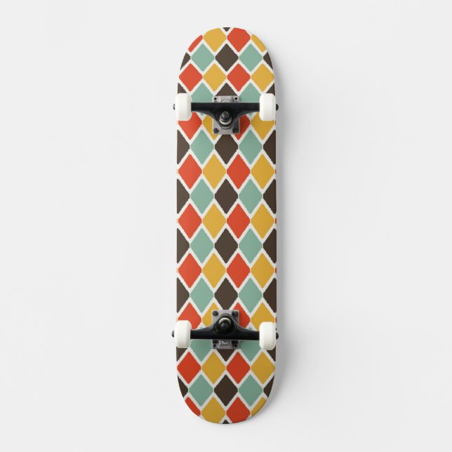 Skate Teste padrão tribal da forma do ikat moderno (Frente)