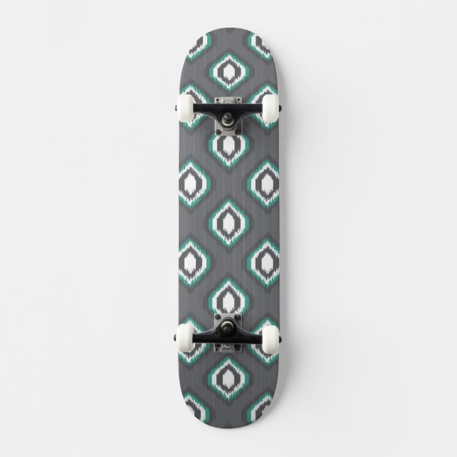 Skate Teste padrão tribal do ikat retro geométrico (Frente)