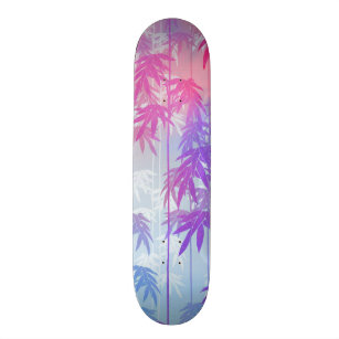 Skate Teste padrão tropical da palmeira da aguarela